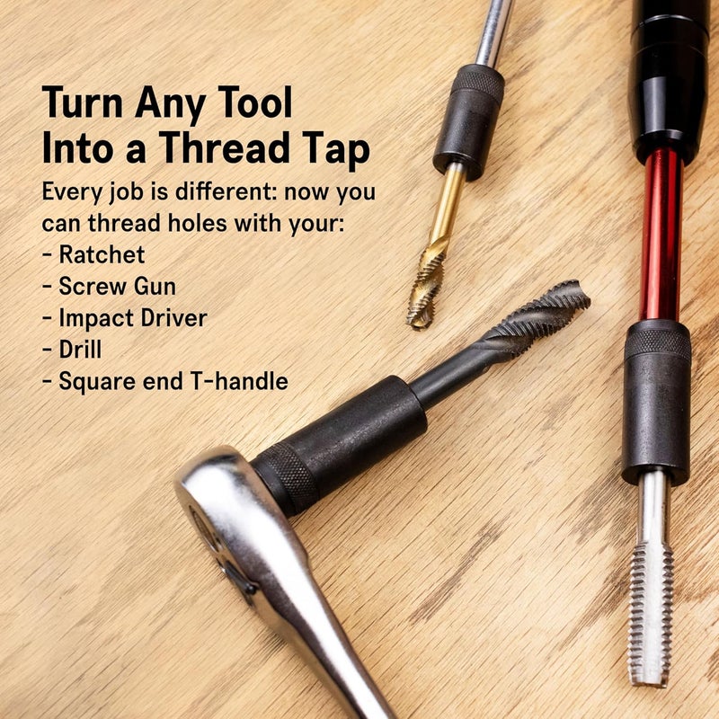 Stupid Simple Tools SST - Tap Socket Wrench - 8-Piece Adapter Set - Snug, Secure, & Durable - Easy Storage & Organization - Fits All Number & Fractional M.C.T.I. Standard Taps - Designed in the USA - Image 3
